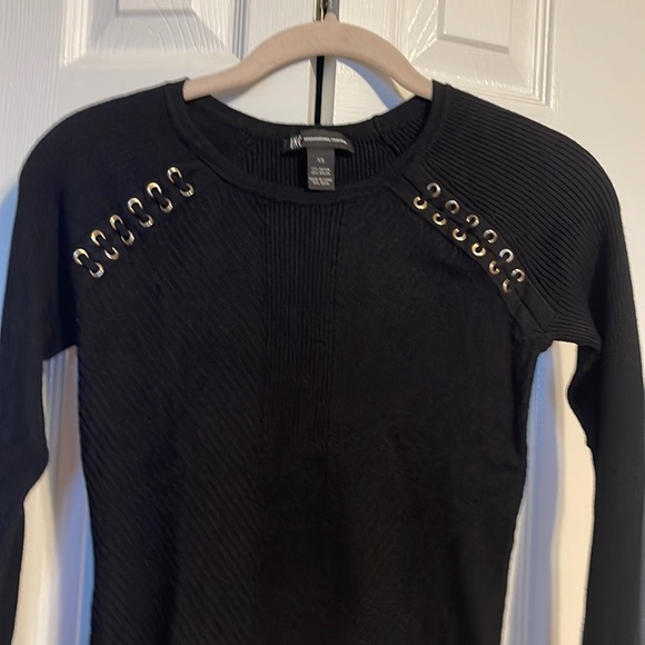 NWOT INC International Concepts long sleeve black sweater size XS - Picture 1 of 9